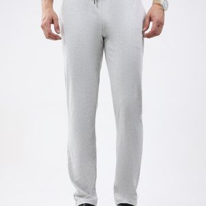Men Off White Solid Regular Fit Lower