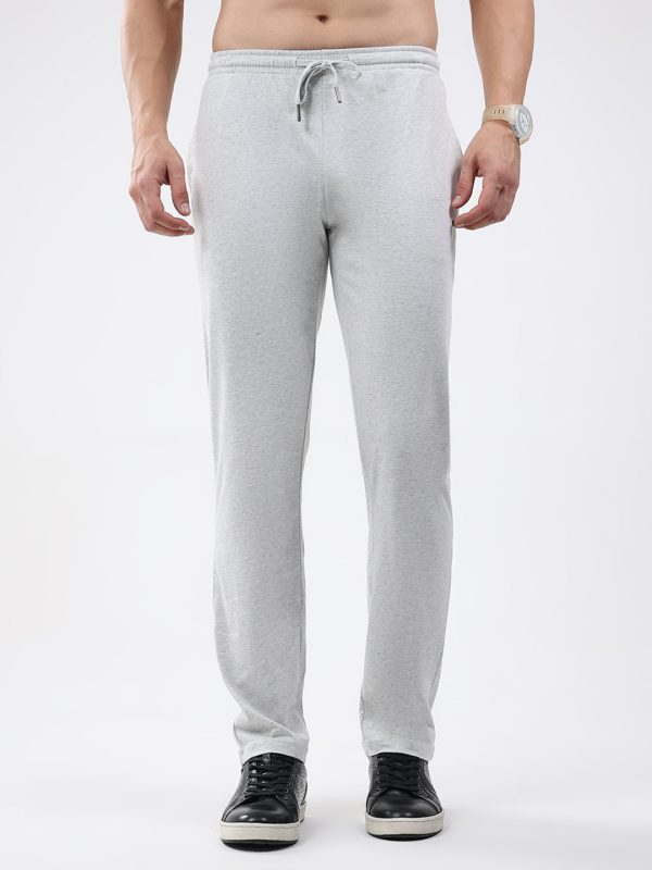 Men Off White Solid Regular Fit Lower