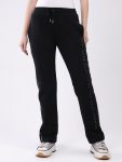 Women Black Printed Regular Fit Winter Lower