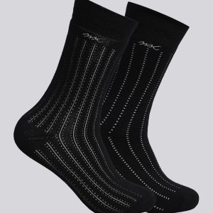 Men Wool blend Self Design Calf Length Socks (Pack of 2)